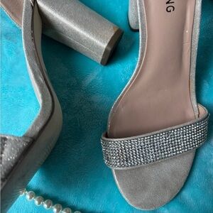 323F Call It Spring Shimmering champagne Heels